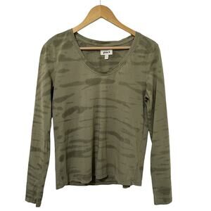 Pact Organic Cotton V‎ Neck Long Sleeve Top Size S Green Sustainable Ethical